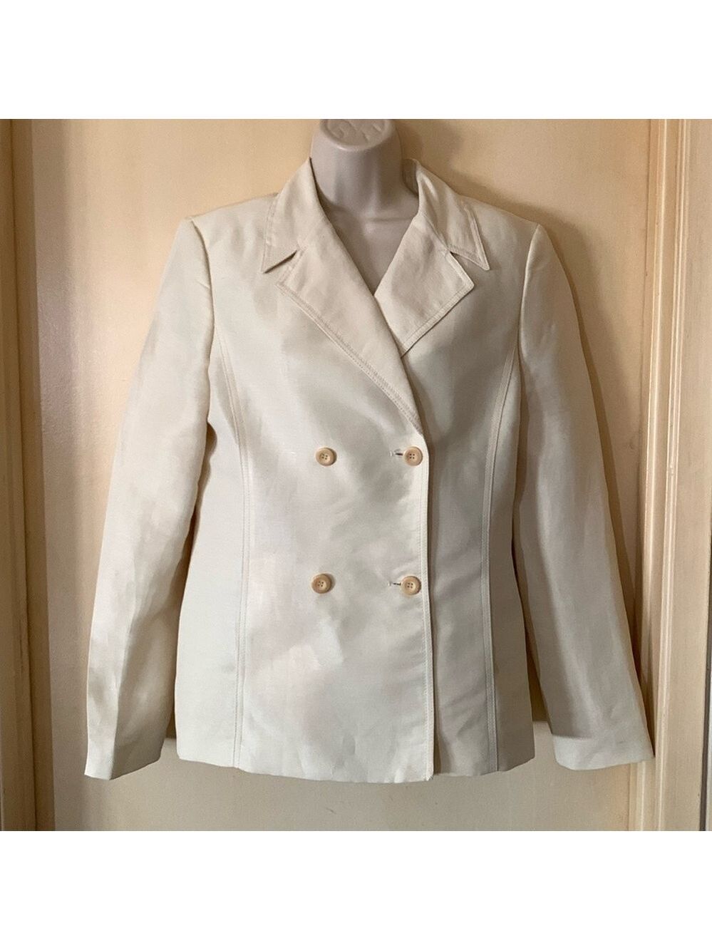Guess Collection ivory linen blazer size 8